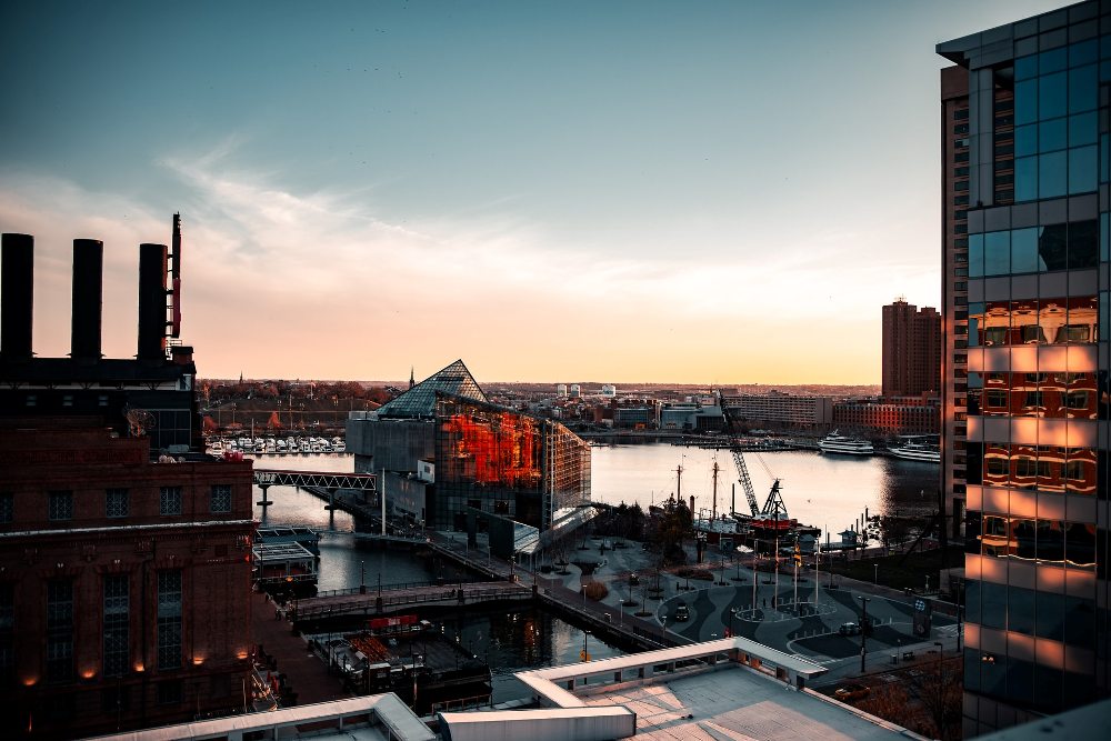 Blick auf Baltimore, USA
